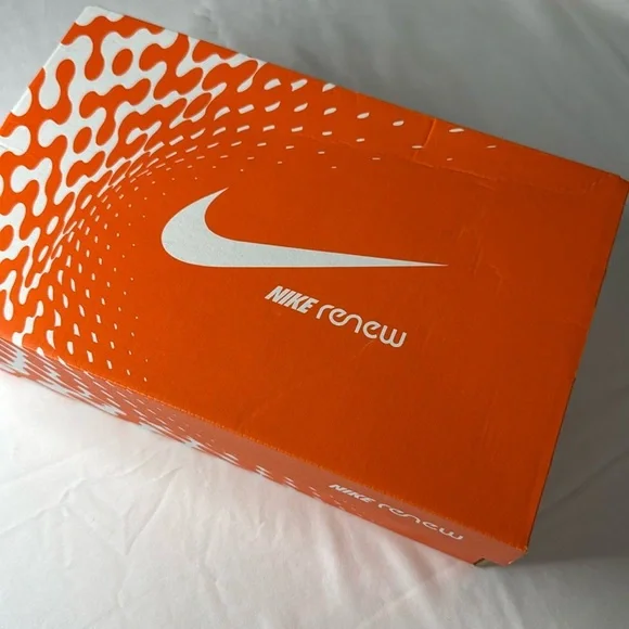 EMPTY NIKE SHOE BOX - ORANGE RENEW NIKE BOX Size 7.5 (EMPTY SHOE BOX NO SHOES) - Picture 1 of 5